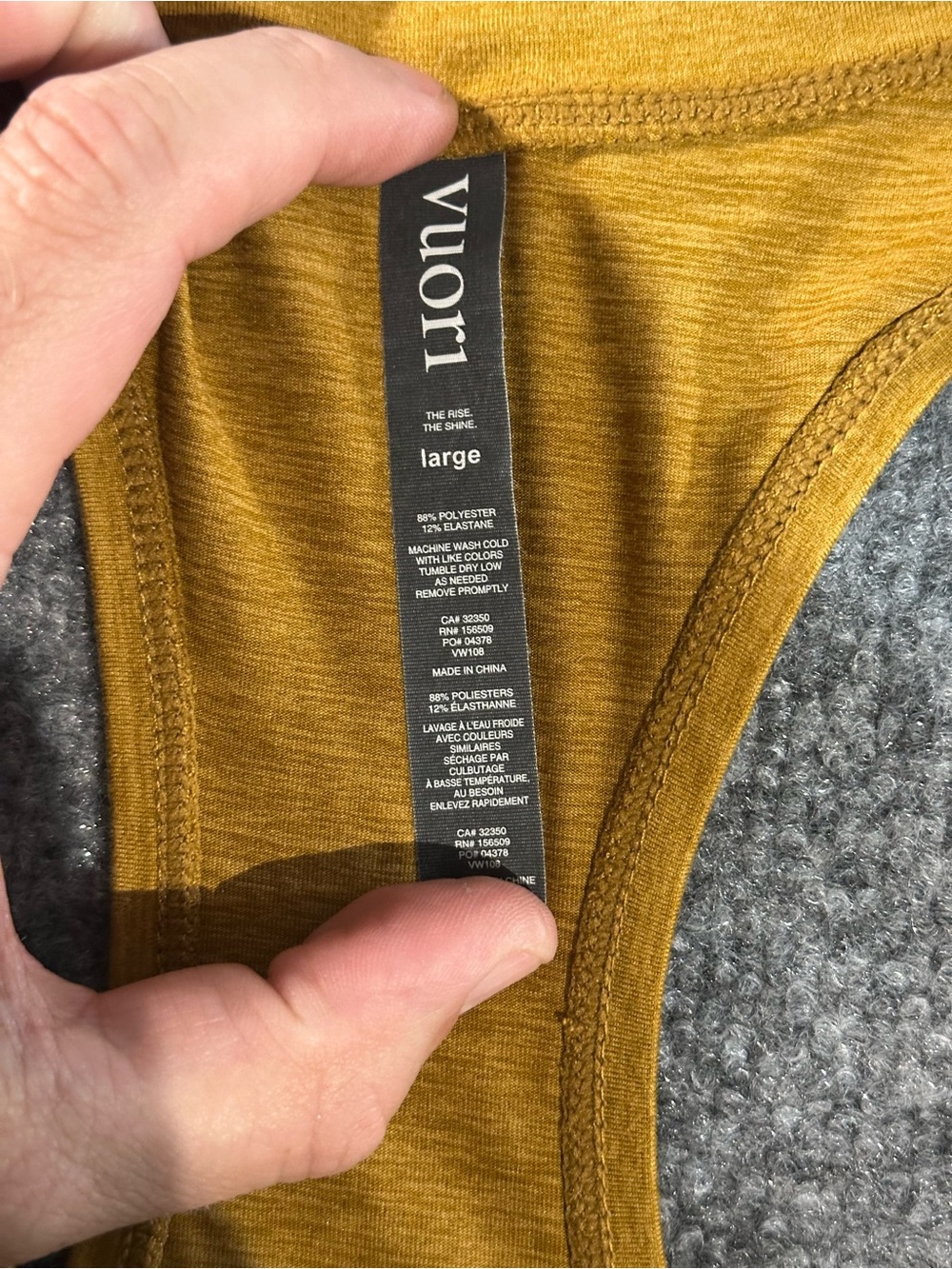 Vuori Mustard Yellow Racerback Tank - Women - Picture 2 of 6